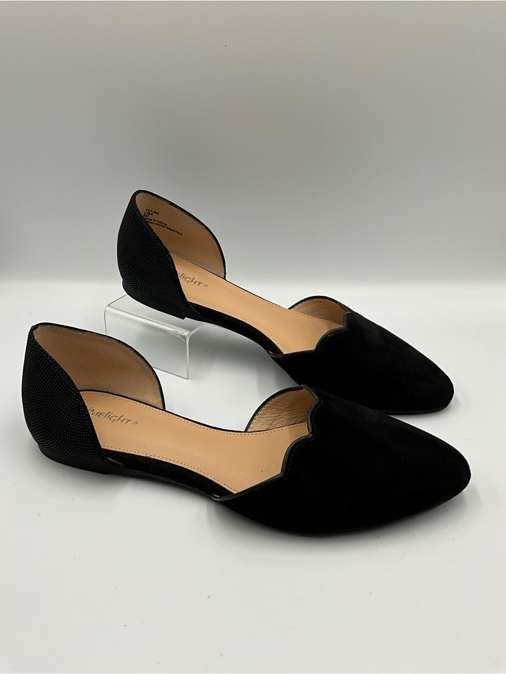 Limelight Flats Size 9 Black D'Orsay Pointed Flats